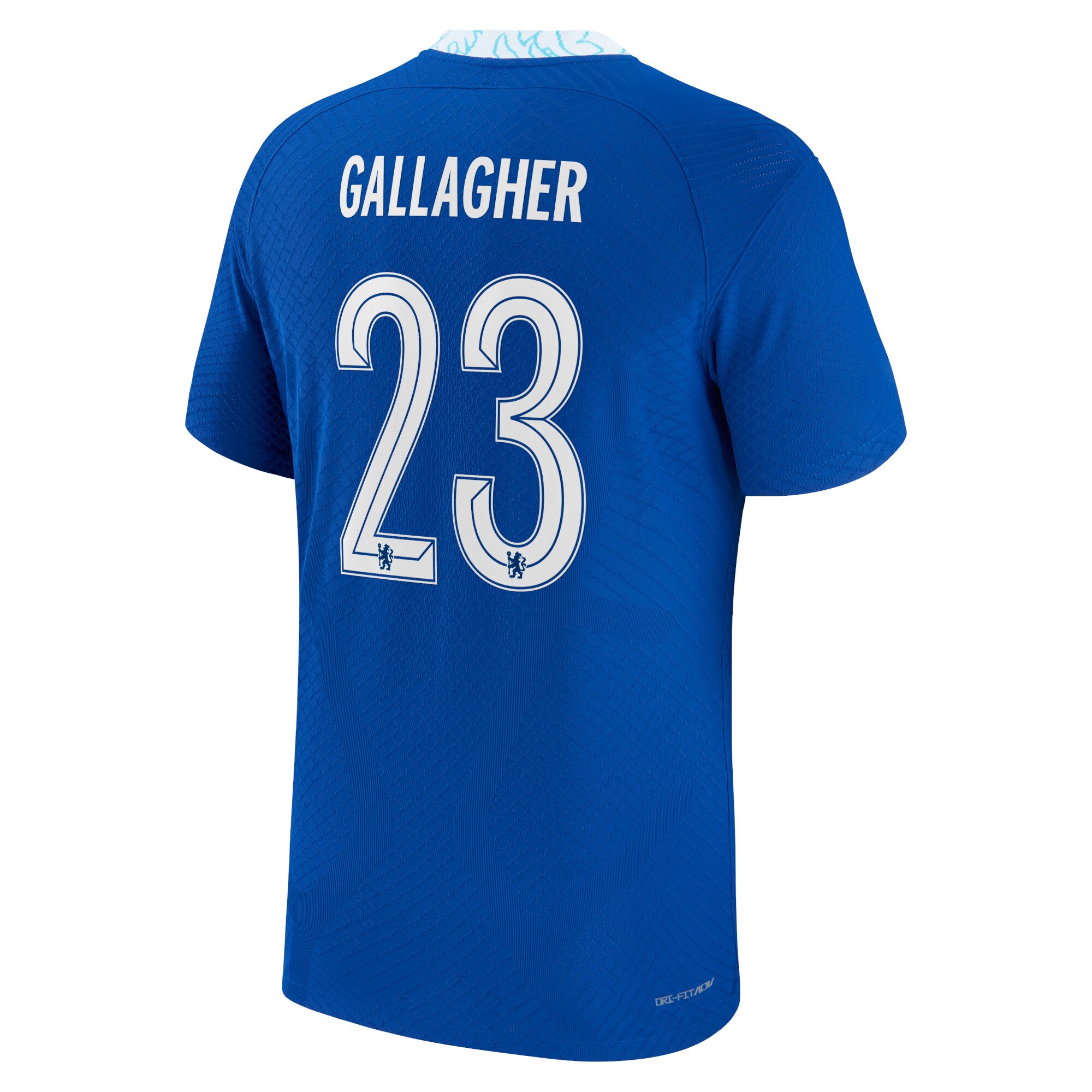 Chelsea Cup Home Vapor Match Shirt 2022-23 with Gallagher 23 printing