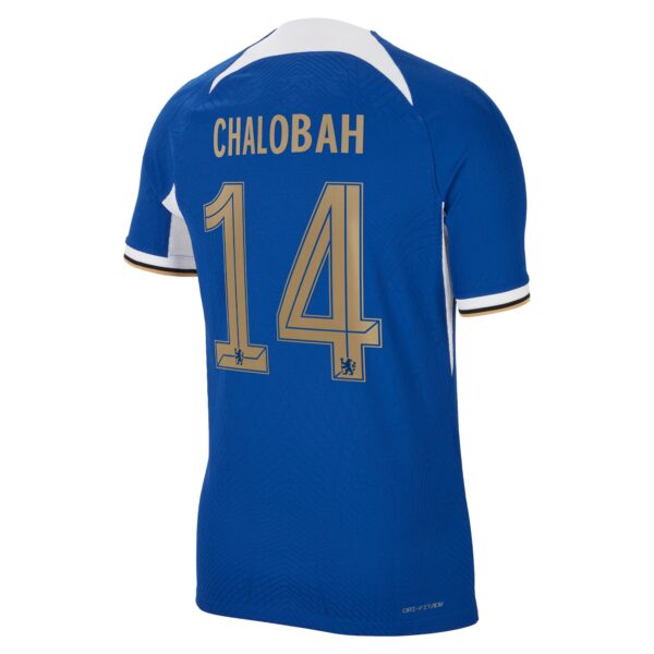 Chelsea Cup Home Vapor Match Sponsored Shirt 2023-24 With Chalobah 14 Printing
