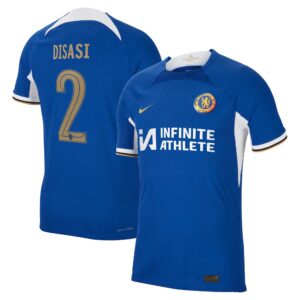 Chelsea Cup Home Vapor Match Sponsored Shirt 2023-24 With Disasi 2 Printing