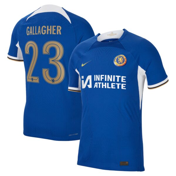 Chelsea Cup Home Vapor Match Sponsored Shirt 2023-24 With Gallagher 23 Printing