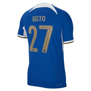 Chelsea Cup Home Vapor Match Sponsored Shirt 2023-24 With Gusto 27 Printing