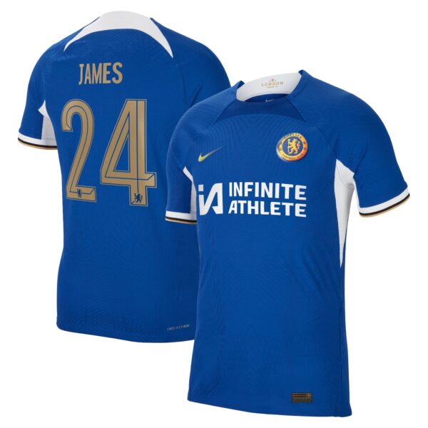 Chelsea Cup Home Vapor Match Sponsored Shirt 2023-24 With James 24 Printing
