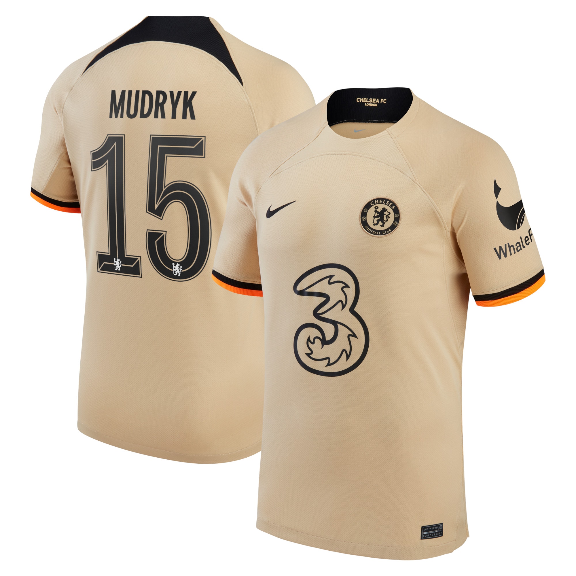 Chelsea Cup Third Stadium Shirt 2022-23 with Mudryk 15 printing