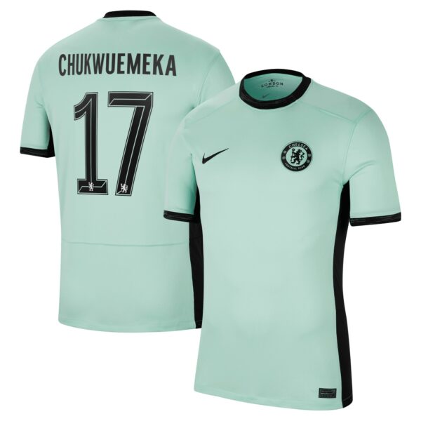 Chelsea Cup Third Stadium Shirt 2023-24 With Chukwuemeka 17 Printing