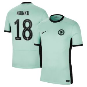 Chelsea Cup Third Stadium Shirt 2023-24 With Nkunku 18 Printing