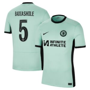 Chelsea Cup Third Stadium Sponsored Shirt 2023-24 With Badiashile 5 Printing