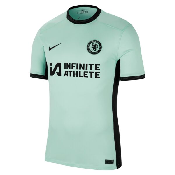 Chelsea Cup Third Stadium Sponsored Shirt 2023-24 With Badiashile 5 Printing