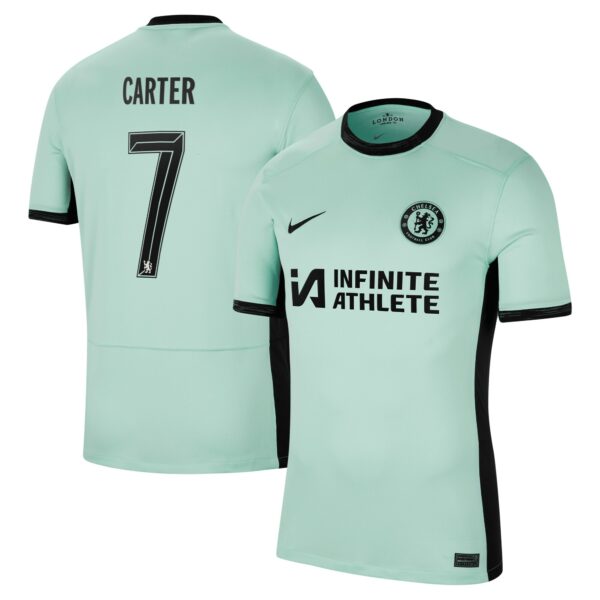 Chelsea Cup Third Stadium Sponsored Shirt 2023-24 With Carter 7 Printing