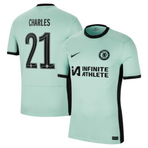 Chelsea Cup Third Stadium Sponsored Shirt 2023-24 With Charles 21 Printing
