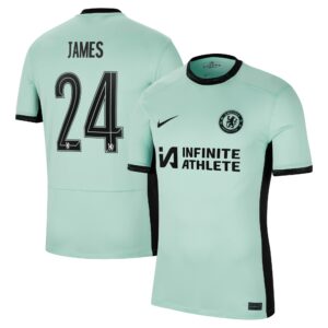 Chelsea Cup Third Stadium Sponsored Shirt 2023-24 With James 24 Printing