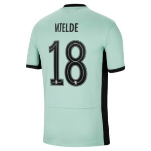 Chelsea Cup Third Stadium Sponsored Shirt 2023-24 With Mjelde 18 Printing