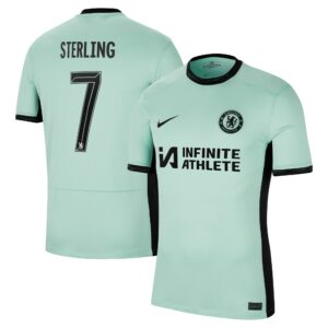 Chelsea Cup Third Stadium Sponsored Shirt 2023-24 With Sterling 7 Printing