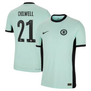 Chelsea Cup Third Vapor Match Shirt 2023-24 With Chilwell 21 Printing