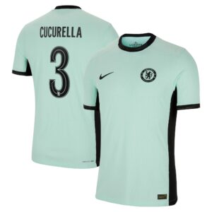 Chelsea Cup Third Vapor Match Shirt 2023-24 With Cucurella 3 Printing