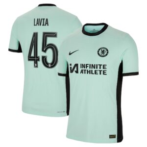Chelsea Cup Third Vapor Match Sponsored Shirt 2023-24 With Lavia 45 Printing