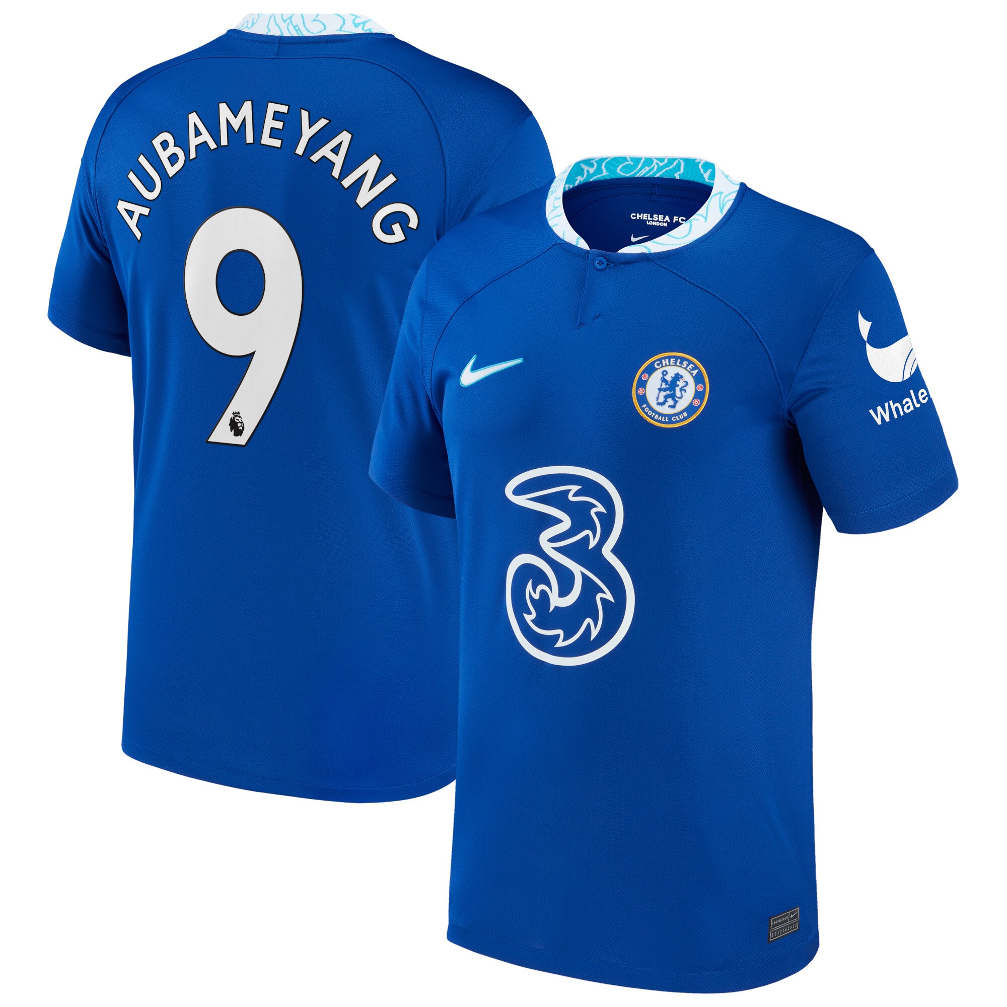 Chelsea Home Stadium Shirt 2022-23 with Aubameyang 9 printing