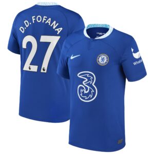 Chelsea Home Stadium Shirt 2022-23 with D.D.Fofana 27 printing
