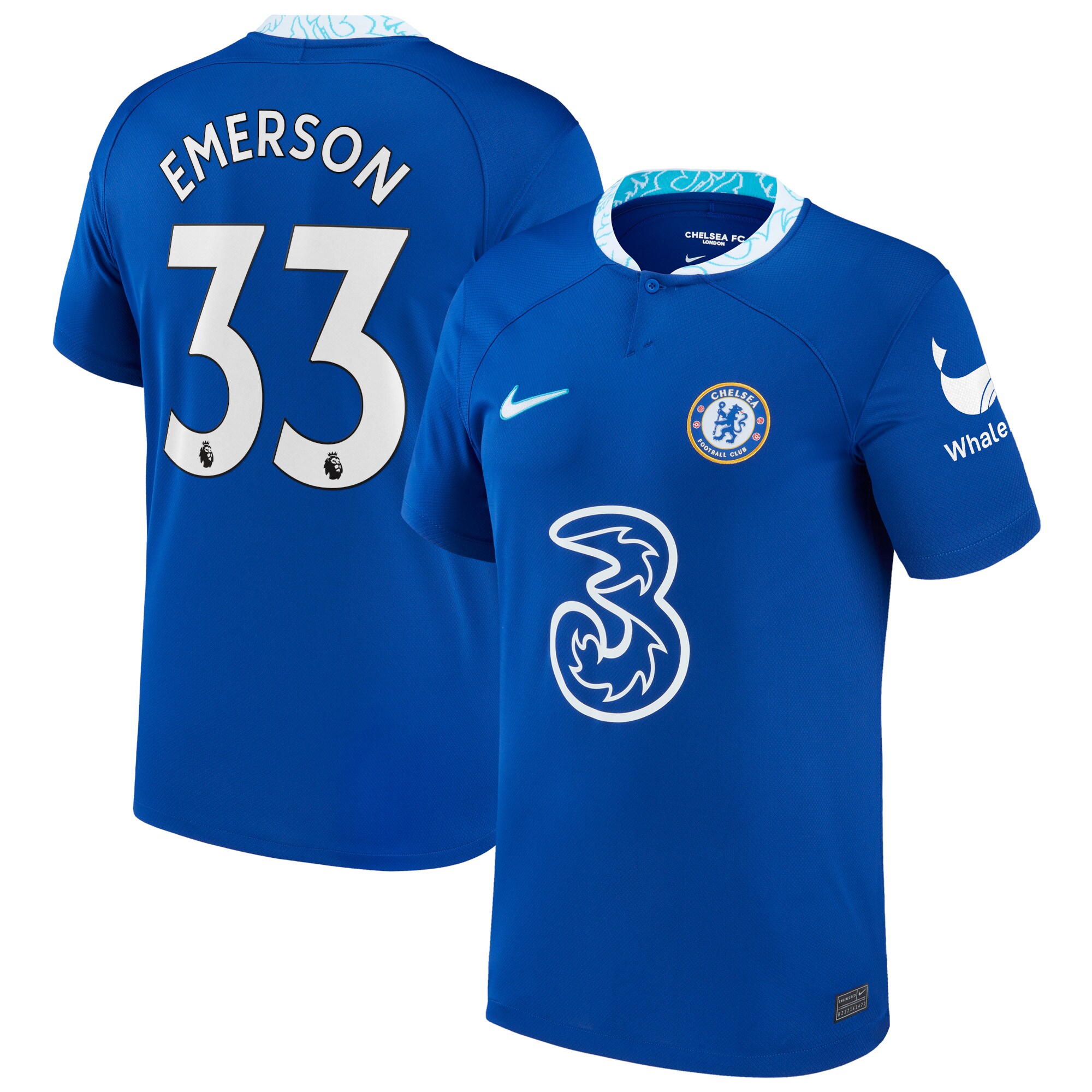 Chelsea Home Stadium Shirt 2022-23 with Emerson 33 printing