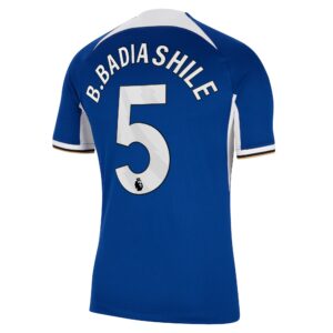 Chelsea Home Stadium Sponsored Shirt 2023-24 With Badiashile 5 Printing