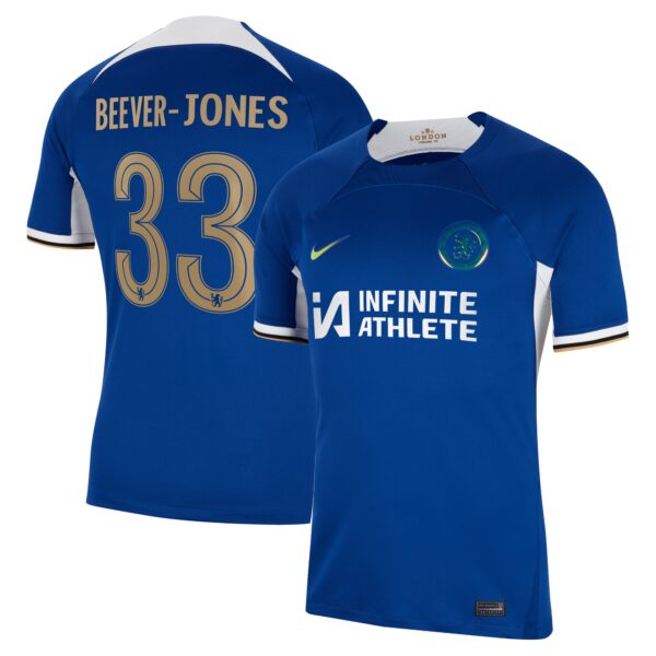 Chelsea Home Stadium Sponsored Shirt 2023-24 With Beever-Jones 33 Printing