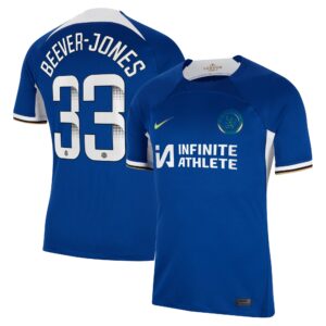 Chelsea Home Stadium Sponsored Shirt 2023-24 With Beever-Jones 33 Wsl Printing