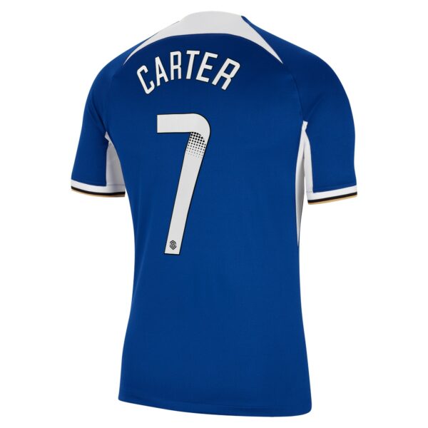 Chelsea Home Stadium Sponsored Shirt 2023-24 With Carter 7 Wsl Printing
