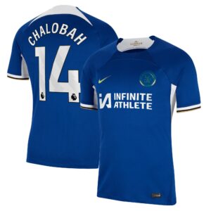 Chelsea Home Stadium Sponsored Shirt 2023-24 With Chalobah 14 Printing