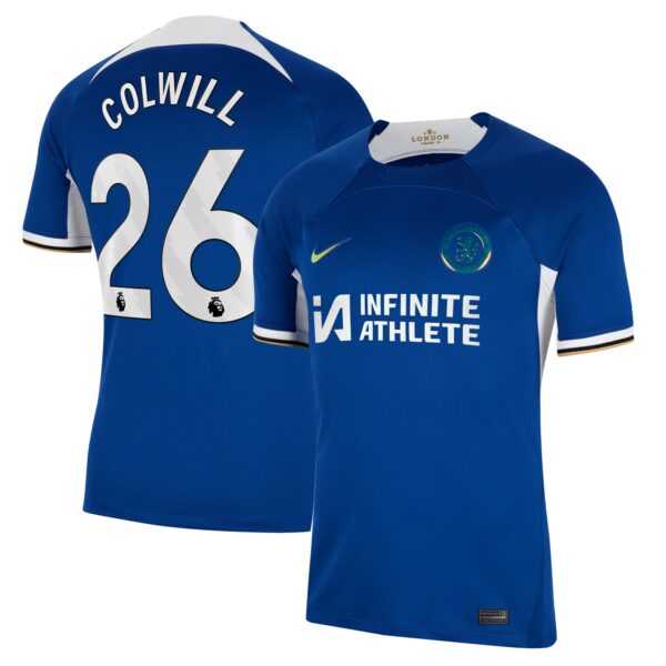 Chelsea Home Stadium Sponsored Shirt 2023-24 With Colwill 26 Printing