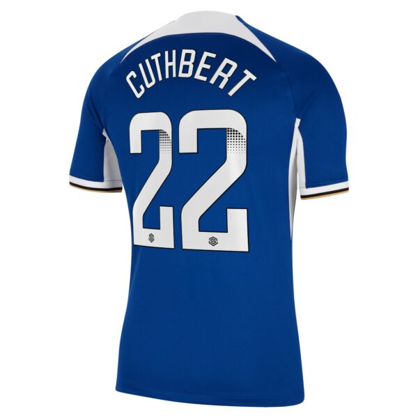 Chelsea Home Stadium Sponsored Shirt 2023-24 With Cuthbert 22 Wsl Printing