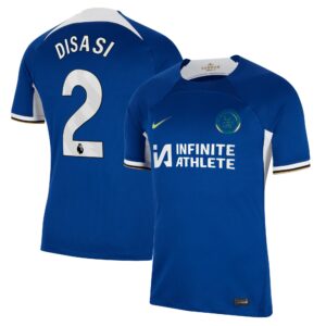 Chelsea Home Stadium Sponsored Shirt 2023-24 With Disasi 2 Printing