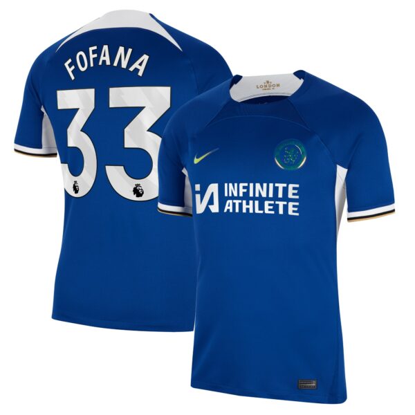 Chelsea Home Stadium Sponsored Shirt 2023-24 With Fofana 33 Printing