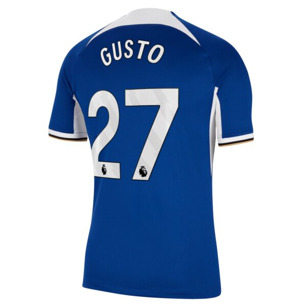Chelsea Home Stadium Sponsored Shirt 2023-24 With Gusto 27 Printing