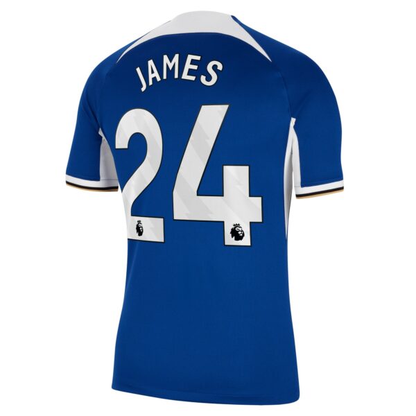 Chelsea Home Stadium Sponsored Shirt 2023-24 With James 24 Printing