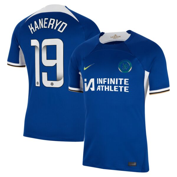 Chelsea Home Stadium Sponsored Shirt 2023-24 With Kaneryd 19 Wsl Printing