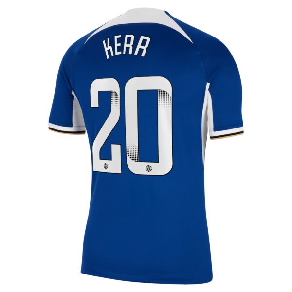 Chelsea Home Stadium Sponsored Shirt 2023-24 With Kerr 20 Wsl Printing
