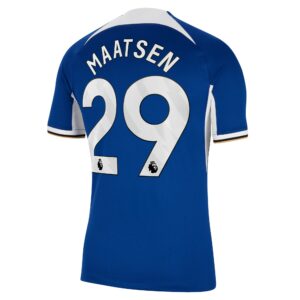 Chelsea Home Stadium Sponsored Shirt 2023-24 With Maatsen 29 Printing