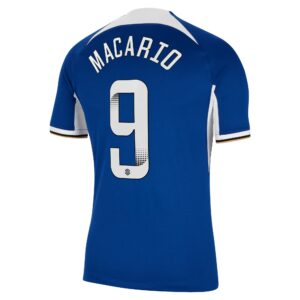 Chelsea Home Stadium Sponsored Shirt 2023-24 With Macario 9 Wsl Printing