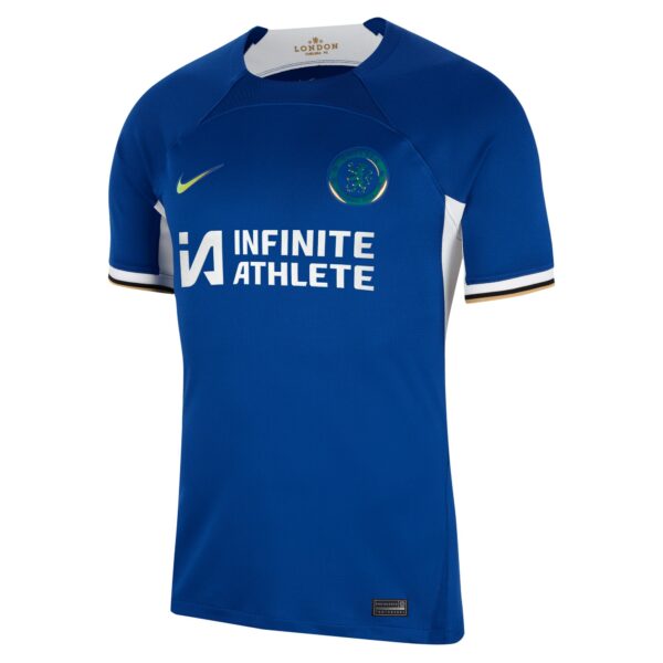 Chelsea Home Stadium Sponsored Shirt 2023-24 With Mjelde 18 Printing