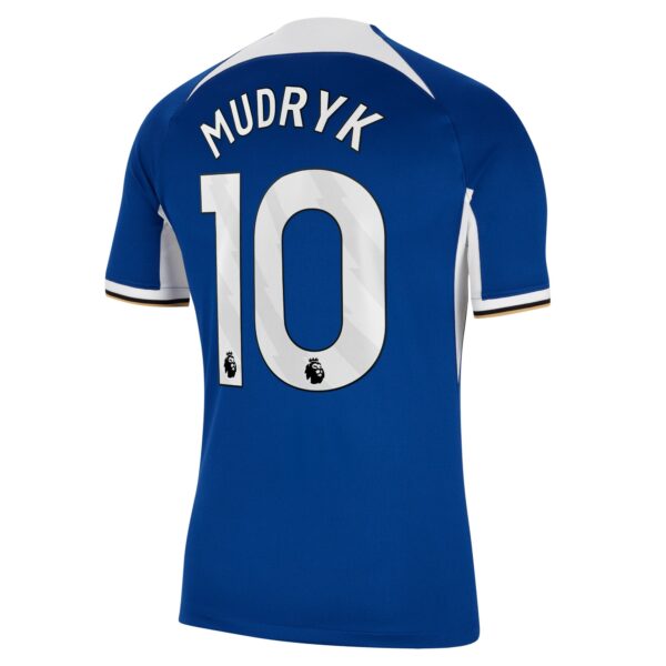 Chelsea Home Stadium Sponsored Shirt 2023-24 With Mudryk 10 Printing