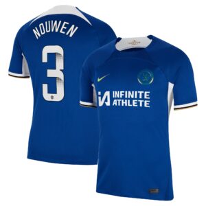 Chelsea Home Stadium Sponsored Shirt 2023-24 With Nouwen 3 Wsl Printing