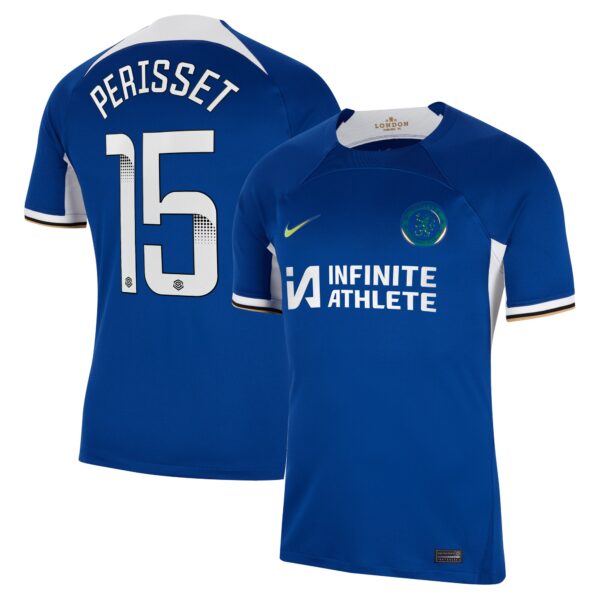 Chelsea Home Stadium Sponsored Shirt 2023-24 With Perisset 15 Wsl Printing