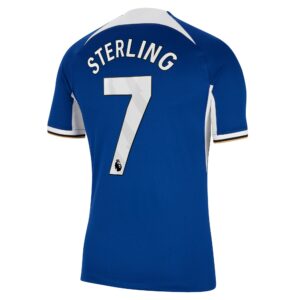 Chelsea Home Stadium Sponsored Shirt 2023-24 With Sterling 7 Printing