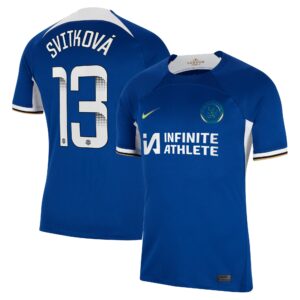 Chelsea Home Stadium Sponsored Shirt 2023-24 With Svitková 13 Wsl Printing