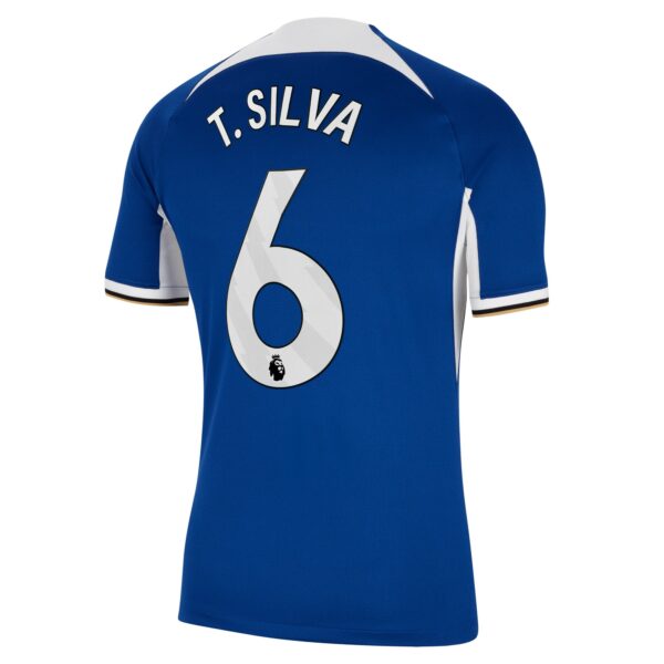 Chelsea Home Stadium Sponsored Shirt 2023-24 With T. Silva 6 Printing