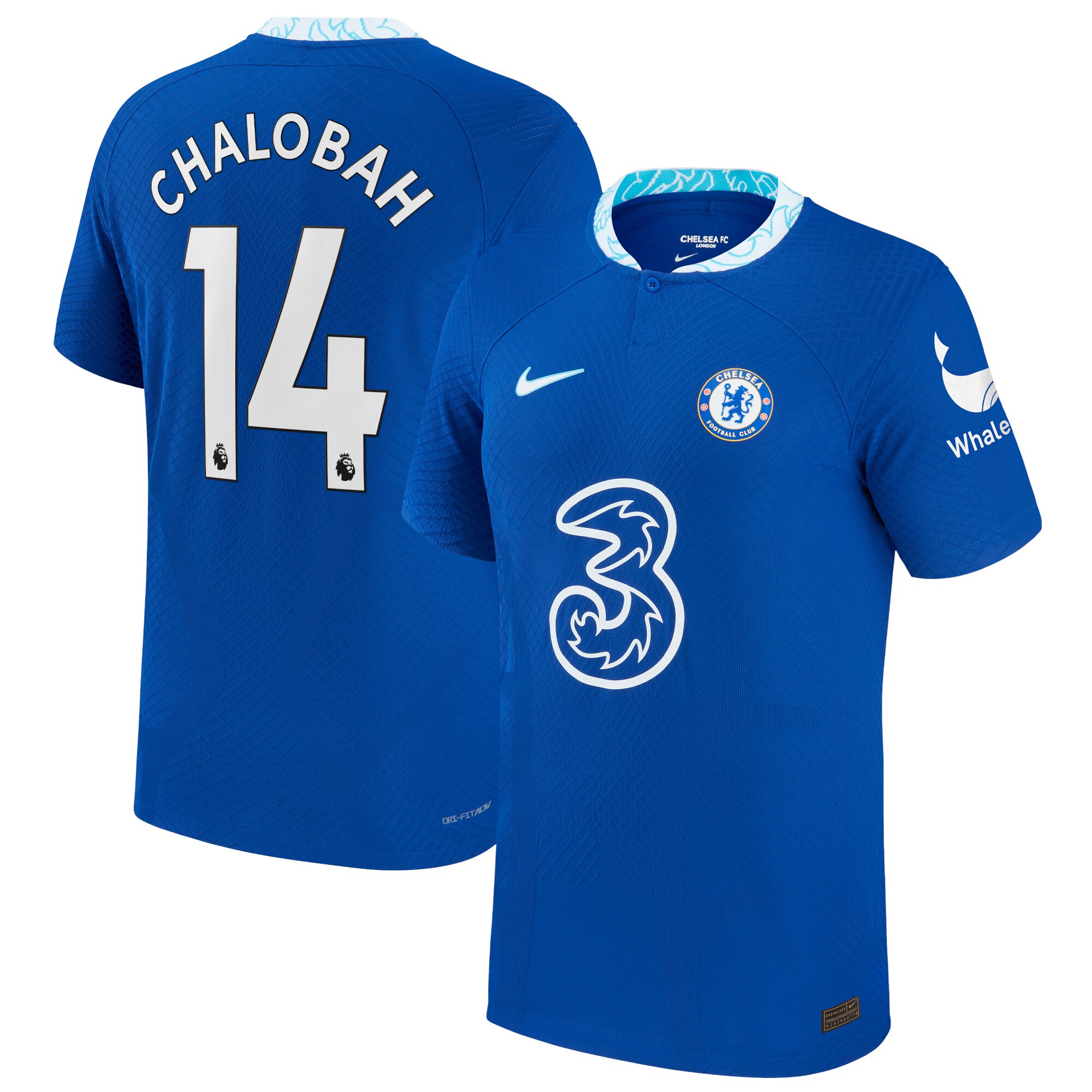 Chelsea Home Vapor Match Shirt 2022-23 with Chalobah 14 printing