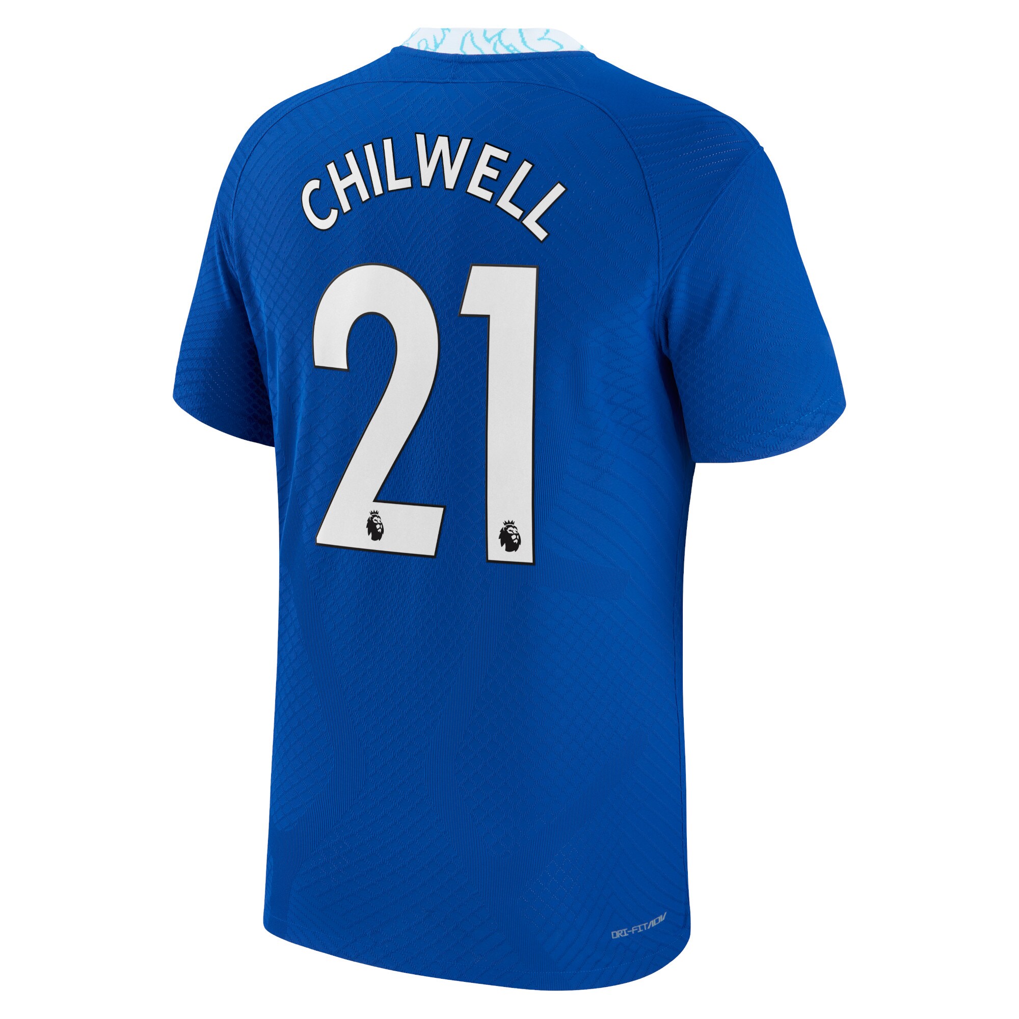 Chelsea Home Vapor Match Shirt 2022-2023 with Chilwell 21 printing