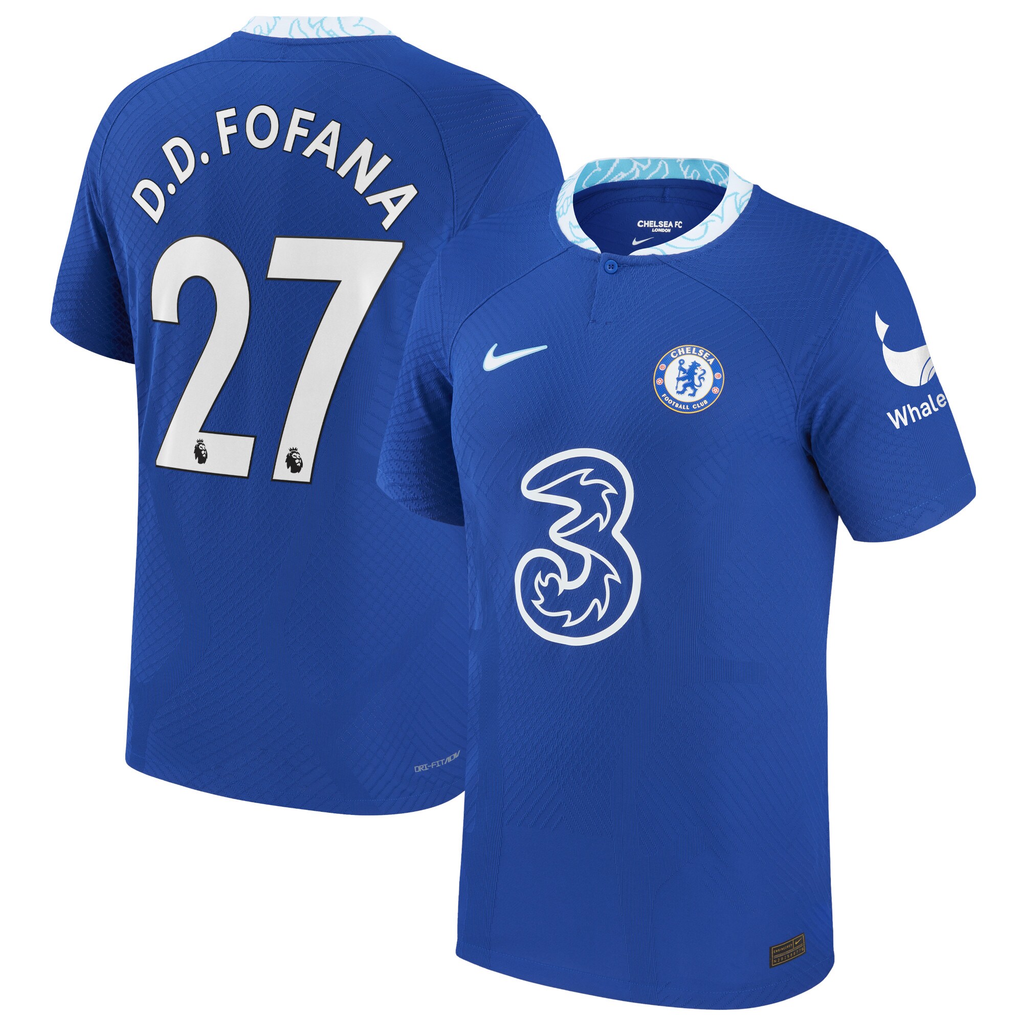 Chelsea Home Vapor Match Shirt 2022-23 with D.D.Fofana 27 printing