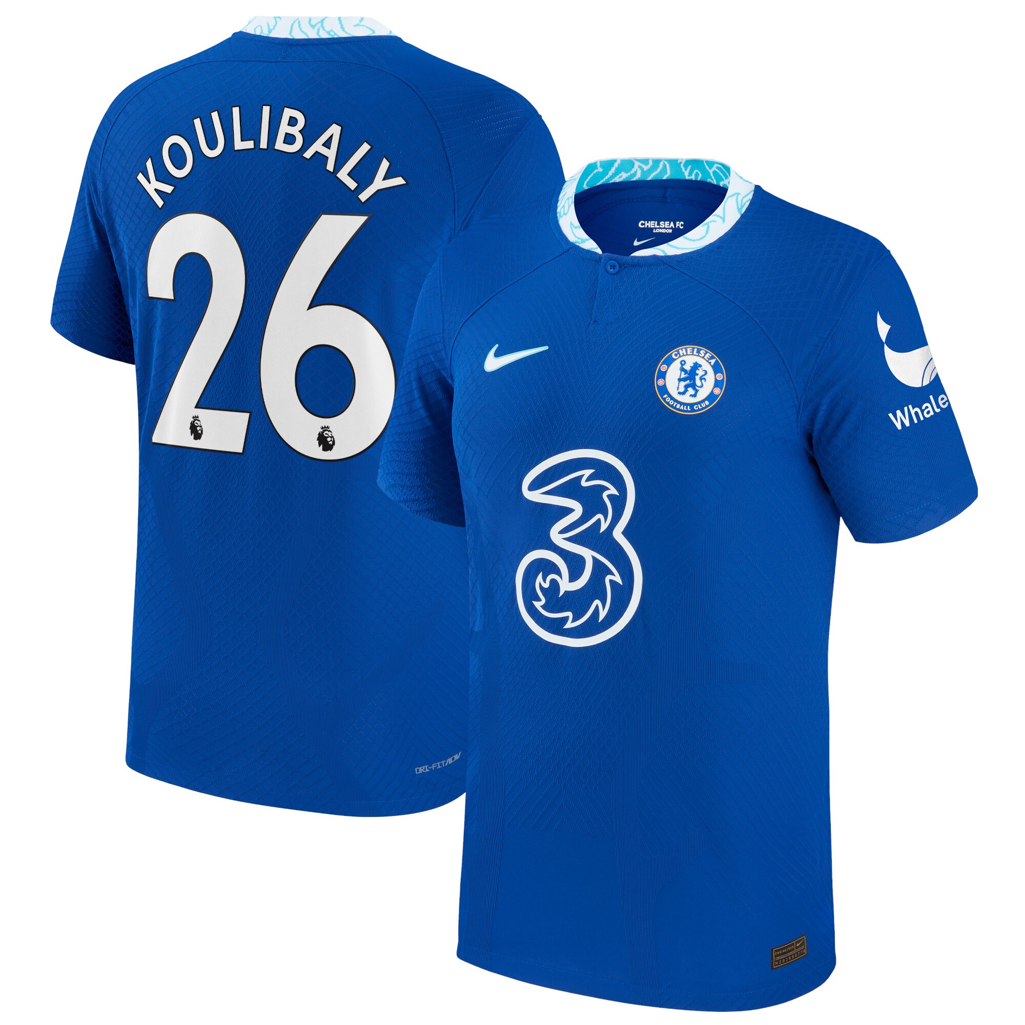 Chelsea Home Vapor Match Shirt 2022-23 with Koulibaly 26 printing