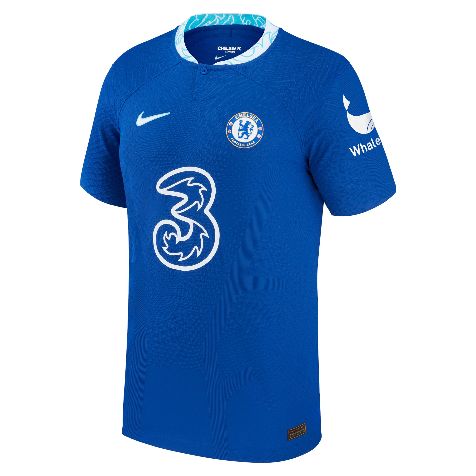 Chelsea Home Vapor Match Shirt 2022-23 with Marcos A. 3 printing