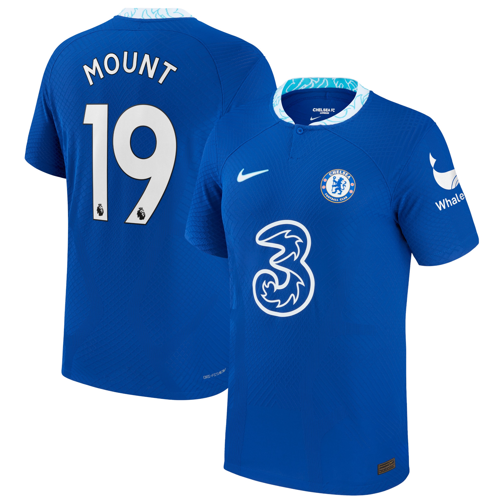 Chelsea Home Vapor Match Shirt 2022-2023 with Mount 19 printing